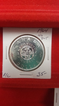 1964 No Dot PL     Canadian Silver    Dollar