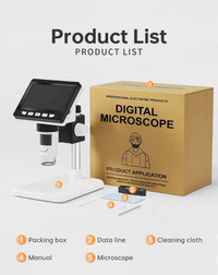 4.3 Inch LCD - Digital Microscope 1080P 50-1000x Brand New-Mint