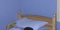 2 wood beds 