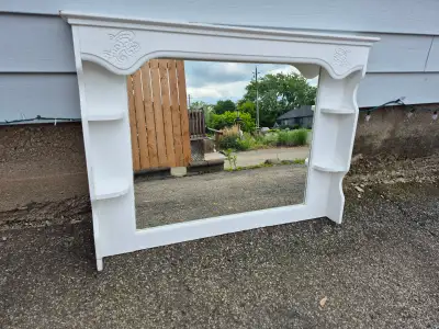 Nice white   top for the dresser or over fire place., View more