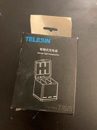 TELESIN Magnetic Triple Charger Battery Storage Charging Box
