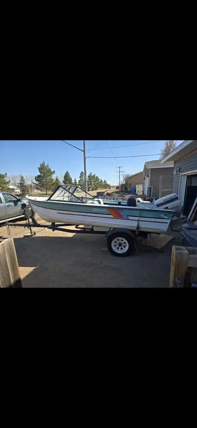 My dad upgraded and is looking to sell his old fishing boat runs and drives was a good boat just got...
