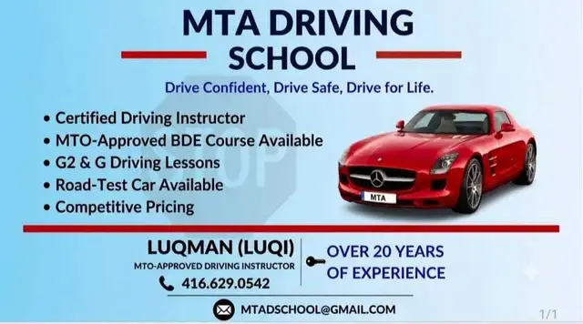 MTA DRIVING SCHOOL  DRIVING LESSONS 