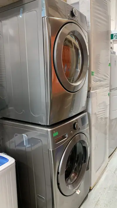 Used LG Front Load Washer & Dryer Set + FREE Stacking Kit –$1500, View more
