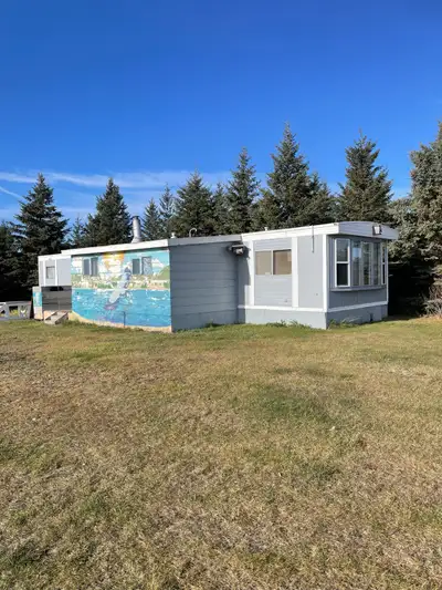 14x75 Axles tires and hitch are all there Natural gas furnace plus wood stove To be moved off proper...