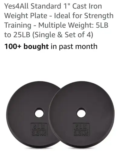Bought 4 of these on Amazon, but realized I ordered the wrong weight. It will cost me more to return...