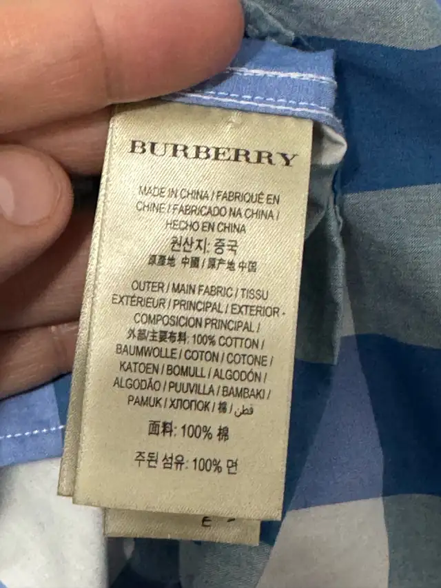 BURBERRY Men's Nova Checks Cotton LS Shirt - Blue/White, XXL in Men's in Ottawa - Image 9