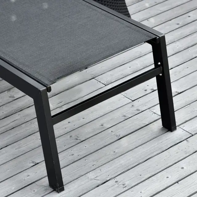 Outdoor Lounge Chair, Patio Lounger with 5-Position Reclining Ba in Patio & Garden Furniture in Markham / York Region - Image 11