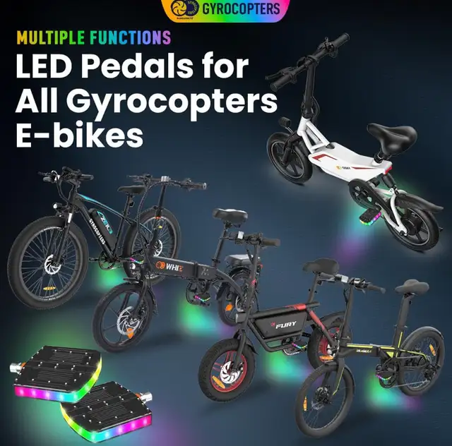 Gyrocopters LED Bike Pedals | Auto On-Off Bicycle Pedals in Frames & Parts in City of Toronto - Image 4