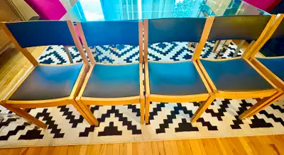 Set of 5 Solid Wood Dining Chairs, View more