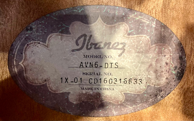 Ibanez AVNS-DTS Parlor Guitar with pickup in Guitars in Oshawa / Durham Region - Image 3