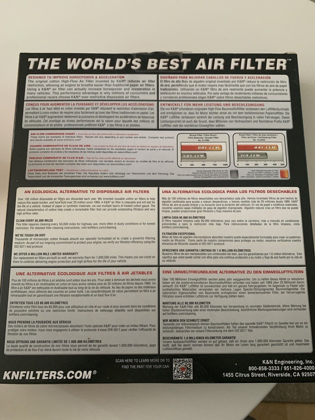 Brand New & N High Flow Air Filter- 10$! in Other in Saskatoon - Image 3