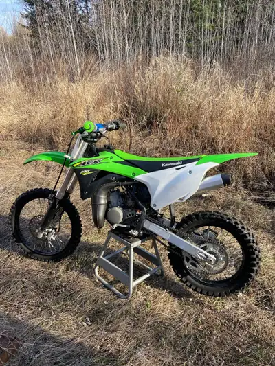 2017 Kawasaki kx100 bike is like new $4200 807 628-3185