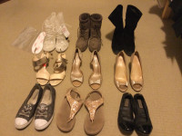 9 pairs of womens footwear