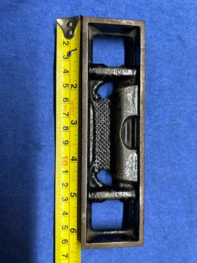 2 older metal levels and 2 measuring and level tools all used but in good condition no marking on sm...