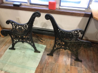 Vintage cast iron bench ends