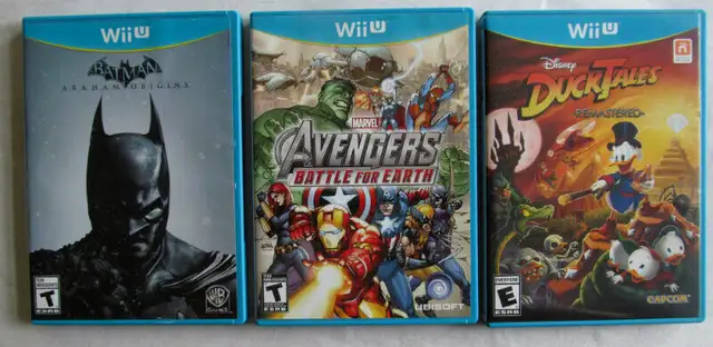 Wii U GAMES, BATMAN, AVENGERS, DUCKTALES, ORIGINAL CASES in Nintendo Wii U in Markham / York Region - Image 6