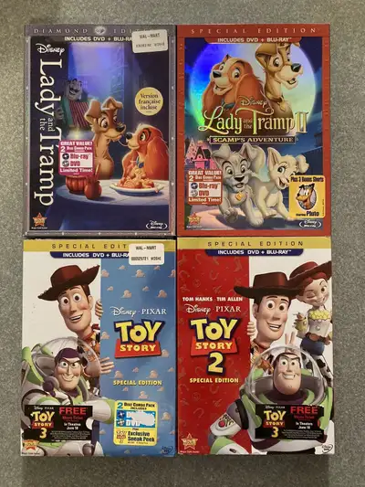 All are brand new and still factory sealed. $15 each or Buy any 4 of my new sealed $15 Disney Bluray...