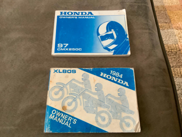 Honda Bike Owners manuals XL80s, CMX250C in Motorcycle Parts & Accessories in Barrie - Image 2