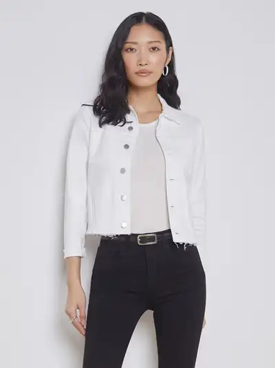 White denim shirt jacket from L’Agence (medium), View more