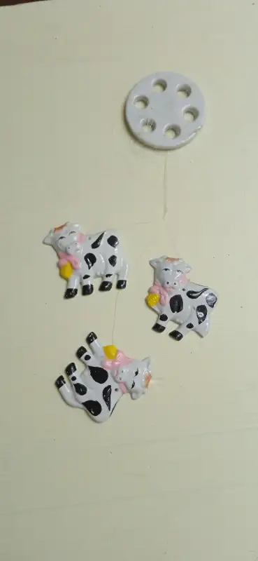 Ceramic Cow Clusters Wind Chime Hand Crafted63234678414851121