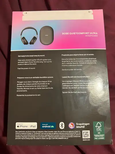 Bose QuietComfort Ultra Over-Ear Bluetooth Headphones New Sealed, View more