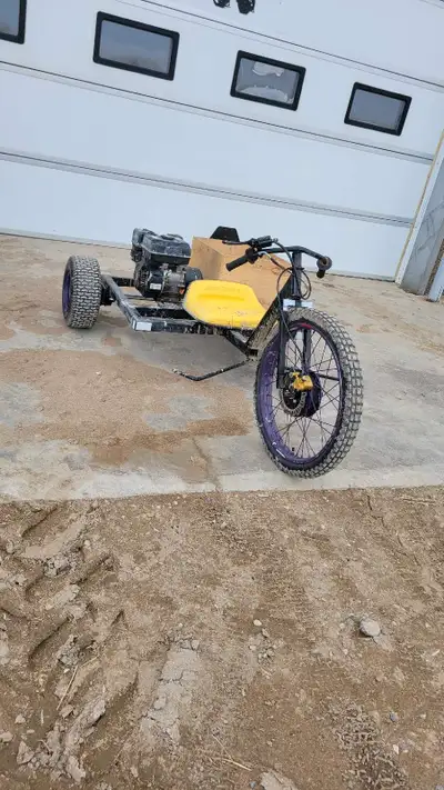 Make me an offer. 7hp(212) engine drift trike with torque converter. Can do donuts on dirt and cemen...