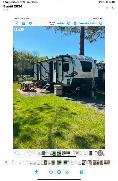 SUPERBE Roulotte Solaire Palomino 260 FKBS26´ Fabriquée par Forest River en 2020 achetée en 2021 . E...