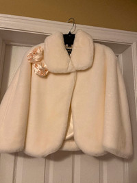 Wedding Shawl winter wedding ivory size M