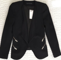 Zara Waterfall Collar Blazer/jacket-size S