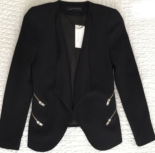 Zara Waterfall Collar Blazer/jacket-size S in Women's - Tops & Outerwear in Oakville / Halton Region