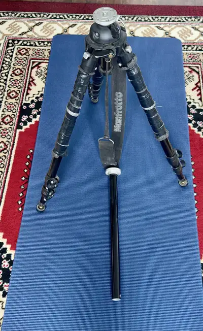 FOR SALE * Older model Manfrotto 055 tripod (NO tripod head included). * Heavy duty solid aluminum t...