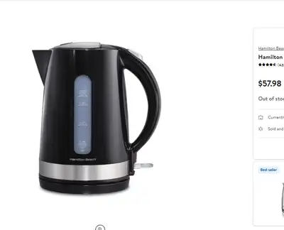 $15, like new Hamilton Beach 1.7 L Cordless Kettle. bought $57.9, View more