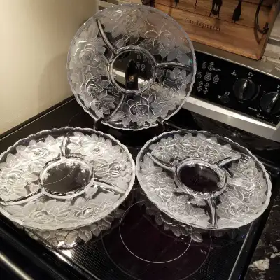 3/$25  Set of 3 ROSES Platters, View more
