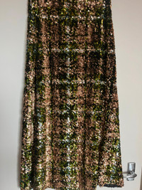 MIDI SEQUIN SKIRT - IN EARTH TONE COLORS - BRAND NEW - SIZE S