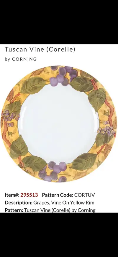 Grandchild had a mishap with our dishes set. We are now in need of replacement dinner plates but als...