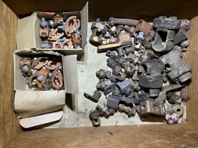 See the pictures Picture 1 is of a group of Copper Wire Connectors - Most of are new Picture 2 of Al...