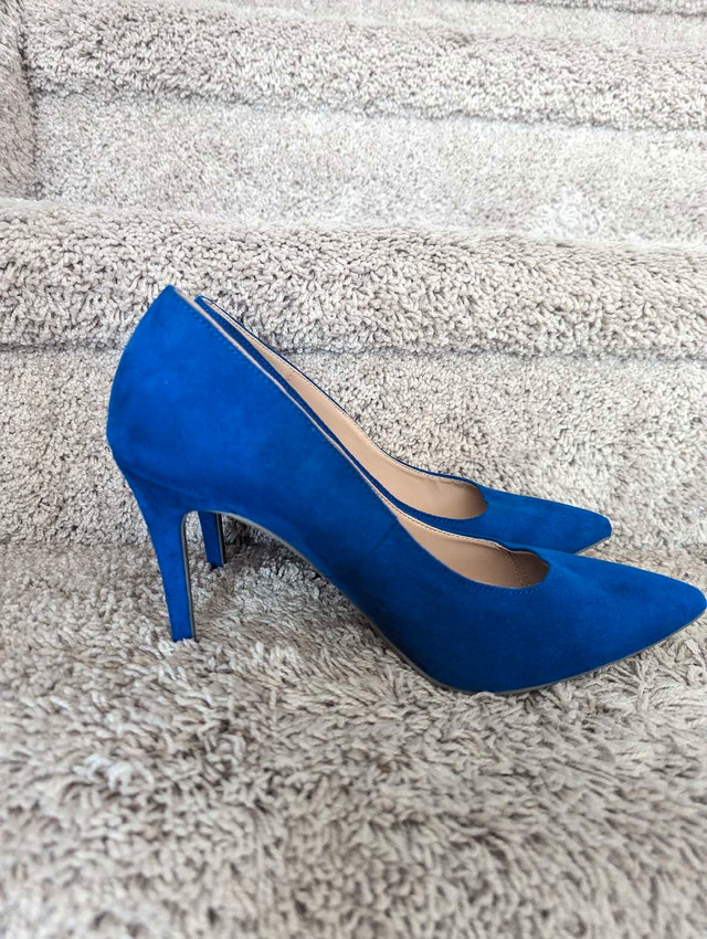 Blue Suede Heels (Size 9) in Women's - Shoes in Strathcona County - Image 3