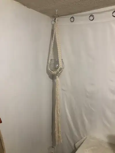 Macrame Plant Hangers. Brand New. 60” Long. These will fit pots 6”-8” These are brand new. You won’t...