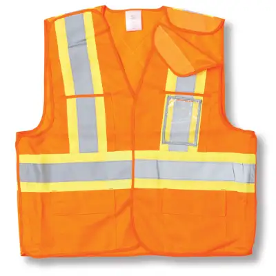 Will Ship across Canada (Extra) New BK105ORG Orange 100% Polyester Safety Vest $10.00 100% Polyester...