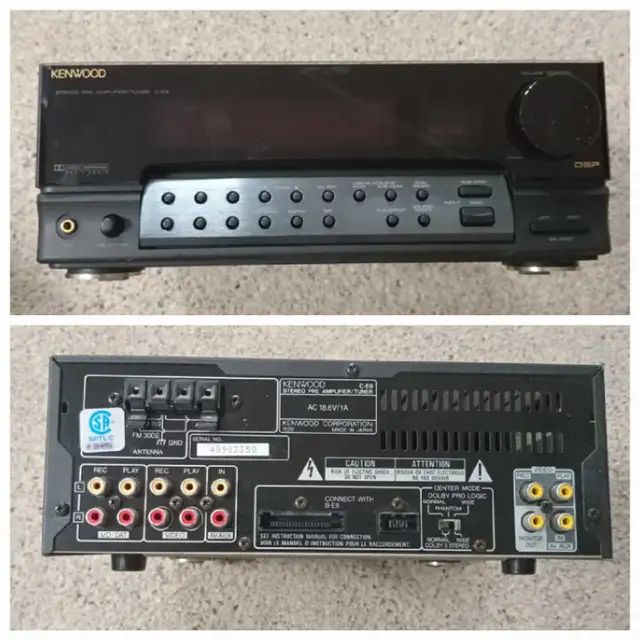 Kenwood Stereo System Amplifier Cassette Deck Tuner Receiver in Stereo Systems & Home Theatre in City of Toronto - Image 7