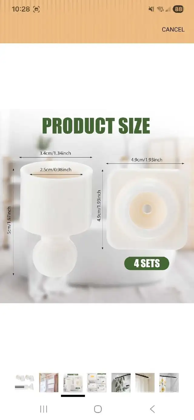Angled Shower Rod Mount for sloped walls in Plumbing, Sinks, Toilets & Showers in Ottawa - Image 4