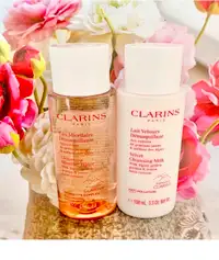 Clarins skin cleanser toner cream makeup maquillage creme lotion