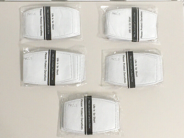 ***BRAND NEW*** Packages of 10 Face Mask Filters for Sale in Garage Sales in Hamilton