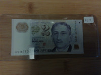 Singapore Two   Dollars Banknote