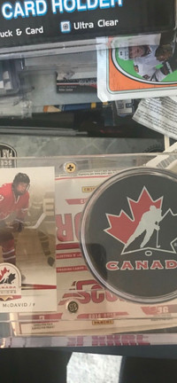 Connor McDavid Canada  Erie  Rookie Pucks and cards brand new 