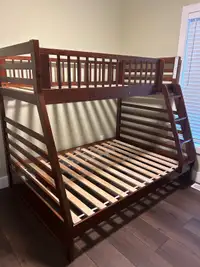 Twin over double bunk bed 