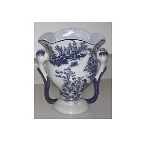 Antique French Porcelain Renaissance Blue & White Vase in Arts & Collectibles in Oshawa / Durham Region