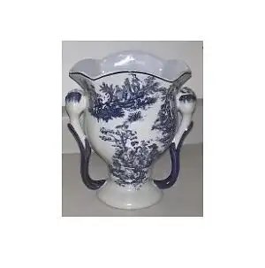 Antique French Porcelain Renaissance Blue & White Vase in Arts & Collectibles in Oshawa / Durham Region - Image 2