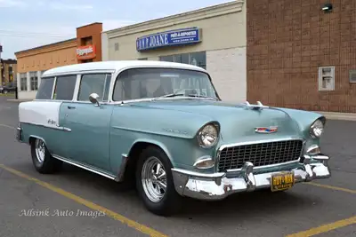 1955 chevrolet 210 handyman 2 doors wagon , motor 350 w/heads vortec , trans 700r4 , diff 12 bolts 3...